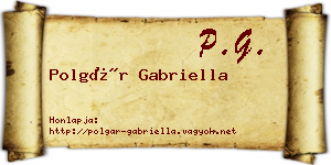 Polgár Gabriella névjegykártya